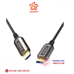 Cáp HDMI ver2.0 Lõi dây cáp quang (Fiber-optic Cable) - Orico GHD701-100-BK - dài 10m
