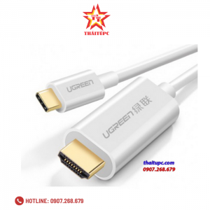 Cáp chuyển đổi USB Type-C to HDMI hỗ trợ 4K, 3D dài 1,5m chính hãng Ugreen 30841