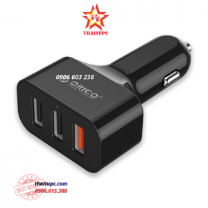 Sạc USB trên xe ô tô 3 cổng tích hợp QC 3.0 Orico UCH-Q3
