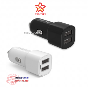 Sạc USB trên xe ô tô 2 cổng 2.4A Orico Orico UCL-2U
