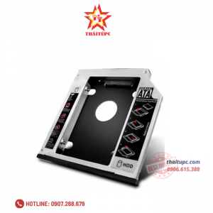 Caddy Bay dày 12.5mm chuẩn SATA 3 dùng để lắp thêm ổ cứng.