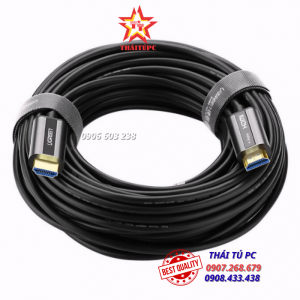 CÁP HDMI 2.0 SỢI QUANG HỢP KIM KẼM 10M HỖ TRỢ 4K/60HZ CHÍNH HÃNG UGREEN 50717