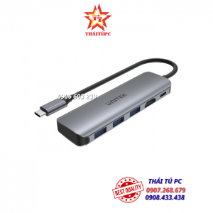CÁP TYPE-C SANG 3 USB 3.0 + HDMI + PD 100W UNITEK H1107E