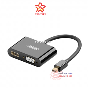 DÂY CÁP MÁY TÍNH CHUYỂN ĐỔI CỔNG MINI DISPLAYPORT RA CÁC CỔNG VGA VÀ HDMI V603A UNITEK