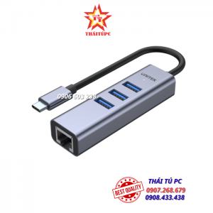 CÁP TYPE-C -> 3 USB 3.0 + LAN UNITEK H1904A