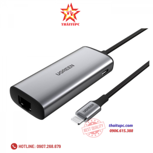 Cáp chuyển đổi Lightning to RJ45 hỗ trợ cổng sạc Ugreen 70958