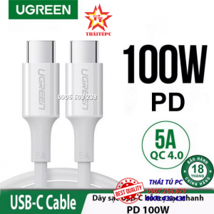 CÁP SẠC USB TYPE-C 100W 5A (MALE/MALE) DÀI 2M UGREEN 60552 CAO CẤP
