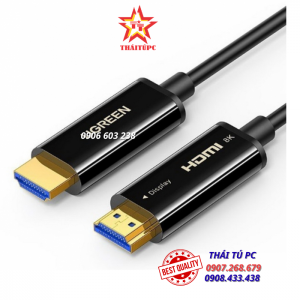 CÁP HDMI UGREEN 80407 15M HỖ TRỢ 8K@60HZ (HDMI 2.1, SỢI QUANG)