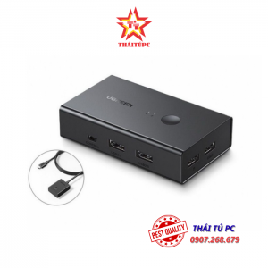 BỘ CHUYỂN TÍN HIỆU 2 CPU DÙNG 1 MÀN HÌNH KVM SWITCH HDMI, USB UGREEN 90478 CAO CẤP