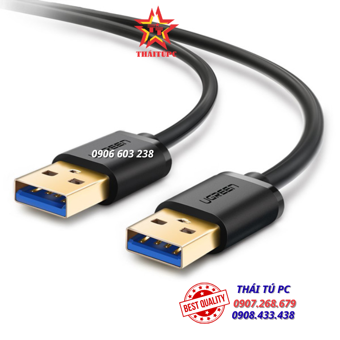 CÁP USB 3.0 HAI ĐẦU ĐỰC DÀI 0,5M UGREEN 10369 CÁP USB 3.0 HAI ĐẦU ĐỰC DÀI 0,5M UGREEN 10369