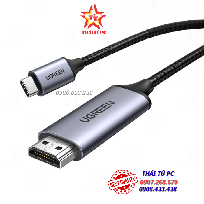 CÁP CHUYỂN ĐỔI UGREEN 50571 MM142 (USB-C SANG HDMI, 2M, 4K HDMI) CÁP CHUYỂN ĐỔI UGREEN 50571 MM142 (USB-C SANG HDMI, 2M, 4K HDMI)
