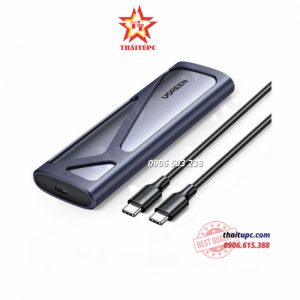 Hộp đựng ổ cứng SSD Ugreen 10902 (M.2 NVME chuẩn 2230/2242/2260/2280, kèm dây Type-C 50cm)