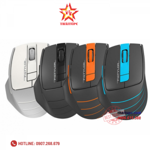 Chuột máy tính không dây A4Tech FG30S Silent (Xám, Xanh, Cam, Trắng)