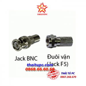 Bịch 100 bộ Jack BNC F5 gắn cho camera quan sát loại tốt lõi đồng