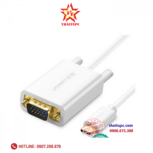Cáp USB Type-C to VGA dài 1,5m chính hãng Ugreen 30842 cao cấp
