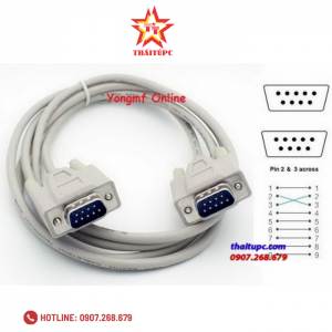 Cáp Com to Com 9 Pin 1.5M Dương-Dương ( Cáp RS232 )